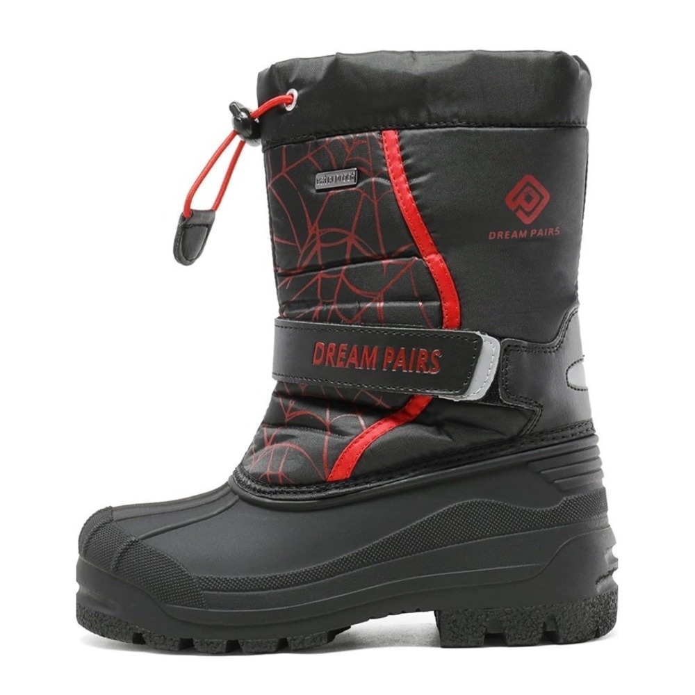 Dream Pairs Kid's Waterproof Winter Snow Boots With‎ Spider Web Graphic Size 13